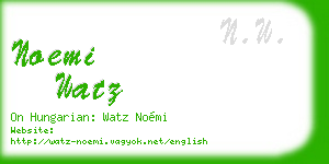 noemi watz business card