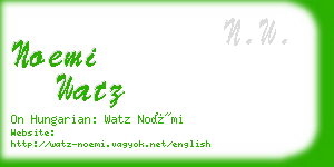 noemi watz business card